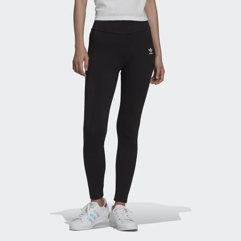 Essentials Leggings, Legging Adidas, Adidas Trousers, Adidas Tights, Adidas Leggings, Casual Bottoms, Knit Shoes, Adidas Fashion, Women Essentials