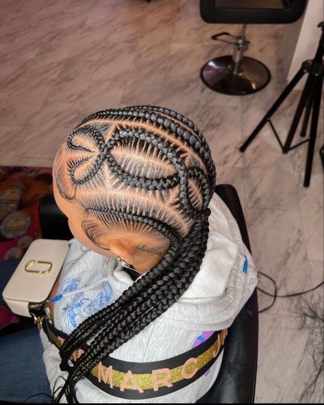 8-10 Stitch Braids, 8 Freestyle Stitch Braids, 7 Stitch Braids, Stitch Braids With Design With Bun, 8 Straight Back Feed In Braids, 8 Stitch Braids With Design, 8 Feed In Braids Hairstyles, Stitch Braids Designs, 6 Stitch Braids With Design