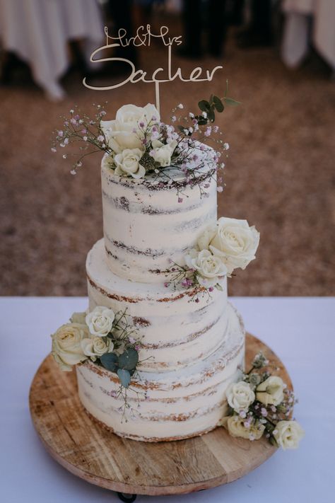 Small Three Tier Wedding Cake, Rough Iced Wedding Cake, M&s Wedding Cake, Nude Cake Mariage, Naked Wedding Cakes 2 Tier, Semi Naked Cake Wedding, Naked Wedding Cakes Rustic, Naked Cake Wedding Rustic, Semi Naked Wedding Cake With Flowers