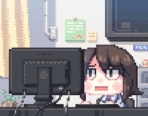 Programmer Day Anime Programmer Wallpaper, Keyboard Pixel Art, Anime Programmer, Coding Gifs Aesthetic, Programmer Aesthetic Video, Programmer Life Aesthetic, Computer Pixel Art, Computer Pixel Gif, Computer Typing Animation Gif