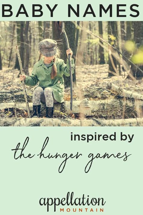 If The Hunger Games series feels like unusual inspo for baby names, well ... it is! But it isn't, not if Game of Thrones, Harry Potter, and Star Wars are also powerful influences. With another book in the series due out next year, we might hear even more of these gorgeous, imaginative, fascinating names. #babynames #namingbaby #appellationmountain Hunger Games Names, Mockingjay Symbol, Ancient Roman Names, Word Names, Nature Names, Hunger Games Characters, Games Characters, Roman Names, Katniss And Peeta