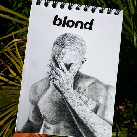 Realistic portrait of Frank ocean, album blond, pencil drawing, men covering his face, water dripping from him Blond Album Cover Drawing, Frank Ocean Art Drawing, Blond Frank Ocean Drawing, Frank Ocean Portrait, Frank Ocean Sketch, Blond Drawing, Drawing Ideas With Pen, Art Inspo Sketchbooks, Realism Sketchbook