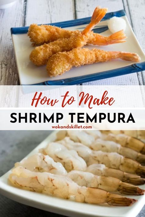 Does your shrimp curl up almost immediately after hitting the hot oil? How do restaurants manage to keep the shrimp so straight? Here’s an easy step-by-step guide on How to Make Shrimp Tempura. Vegetables Tempura, Batter Shrimp, Chinese Prawns, Japanese Shrimp, Zaru Soba, Tempura Sauce, Asian Lunch, Ebi Tempura, Japanese Appetizers