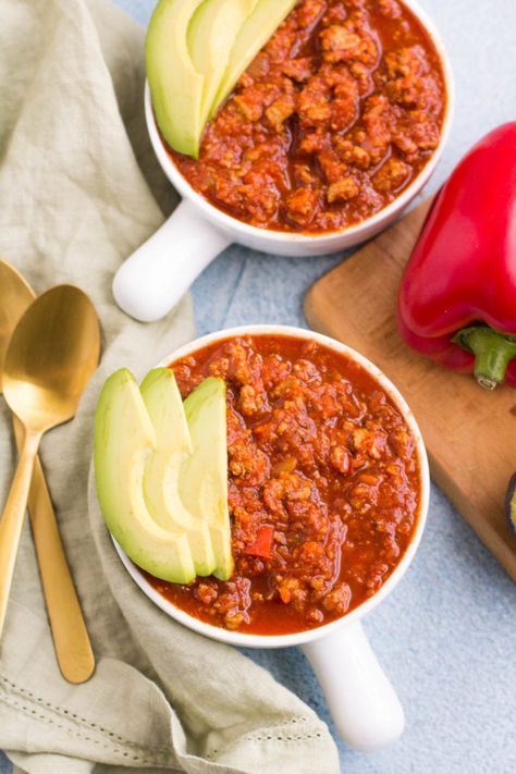 Paleo Chili Recipe, Healthy Chili Recipe Turkey, The Clean Eating Couple, Clean Eating Couple, Paleo Turkey, Paleo Crockpot Recipes, Chili Recipe Healthy, Paleo Chili, Paleo Dinners