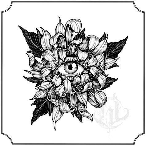 Flower Eye Tattoo, Positivity Tattoo, Thumb Tattoos, Beginner Tattoos, Chrysanthemum Tattoo, Elbow Tattoos, Stomach Tattoos, Knee Tattoo, Tattoo Project