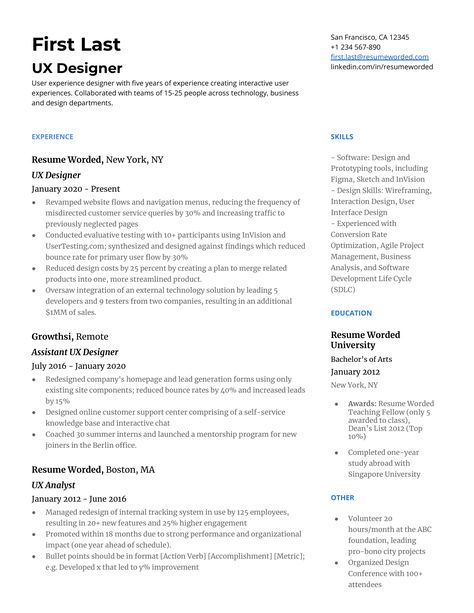 Ux Resume, Ux Designer Resume, Resume Designer, Designer Resume, Design Resume, Effective Resume, Resume Words, Ui Ux Designer, Job Search Tips