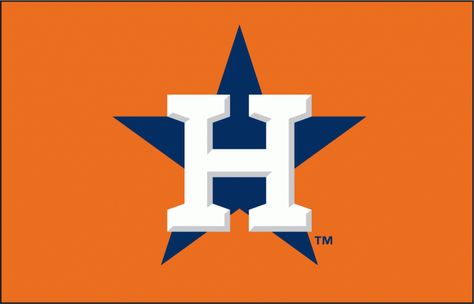 Houston Astros Cap Logo (2013) - White H on blue star on orange, worn on Astros alternate cap Astros Cap, Astros World Series, Houston Astros Baseball, Mlb Postseason, Cap Logo, Astros Baseball, Sport Canvas, Mlb Logos, The Love Of God