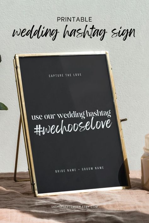 Wedding Photo Sign, Wedding Social Media, Wedding Photo Sharing, Wedding Hashtag Sign, Hashtag Sign, Photo Sign, Wedding Social, Using Canva, Wedding Hashtag