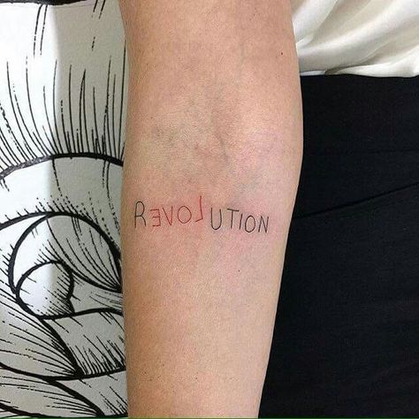 Revolution Tattoo, Small Wrist Tattoos, Body Tattoos, Wrist Tattoos, Tiny Tattoos, Inspirational Tattoos, Tattoo Quotes, Tatting, Body Art