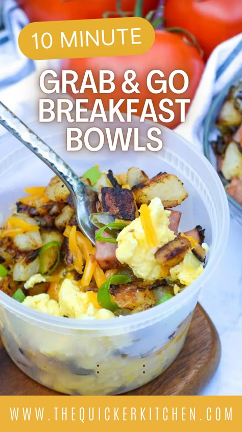 Make Ahead Breakfast Bowls, Healthy Breakfast Meal Prep, Fluffy Scrambled Eggs, Breakfast Prep, Protein Packed Meals, Grab And Go Breakfast, Healthy Breakfast Recipes Easy, Breakfast Meals, Easy Healthy Meal Prep