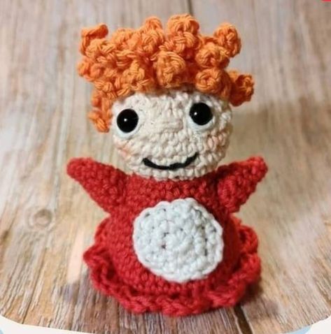 PATRONES AMIGURUMI GRATIS Ponyo Crochet, Diy Crochet Projects, Amigurumi Free, Miyazaki, Diy Crochet, Studio Ghibli, Free Crochet, Crochet Projects, Crochet Hats