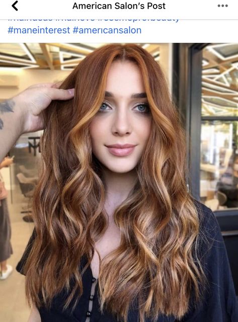 Copper Blonde Balayage Brunettes, Burning Money, Rambut Brunette, Hair Portfolio, Red Blonde Hair, Natural Red Hair, Money Piece, Ginger Hair Color, Stunning Hairstyles