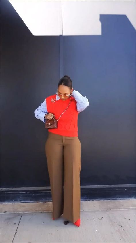 Business Casual Outfits For High School, Interview Attire Black Women, Shirt And Wide Leg Pants Outfit, Female Suit Outfit With Skirt, Red Church Outfit Black Women, Networking Event Outfit Black Woman, Outfits For Guest At Graduation, Work Looks For Women Casual, Fall Corporate Outfits 2024