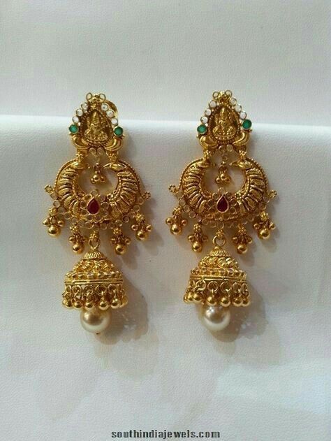 Chandbalis Earrings Gold, Chandbali Earrings Gold, Gold Jhumka Earrings, Indian Jewelry Earrings, Gold Earrings Models, Bali Earrings, Gold Jewelry Simple Necklace, Gold Bridal Jewellery Sets, Gold Bridal Earrings