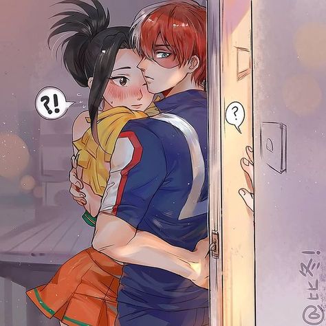 My Hero Academia • BNHA sur Instagram : Follow @bnhaheroez for more amazing posts 🔥 @bnhaheroez 💕 @bnhaheroez 💕 @bnhaheroez 💕 @bnhaheroez 💕 @bnhaheroez 💕 _ Credits: fuyumomo1 on… Bnha Momo Yaoyorozu Fanart, Anime Couples Hugging, Todoroki X Yaoyorozu, Momo X Todoroki, Todoroki X Momo, Bakugou And Uraraka, Anime Kiss Gif, Keep Quiet, Ship Artwork