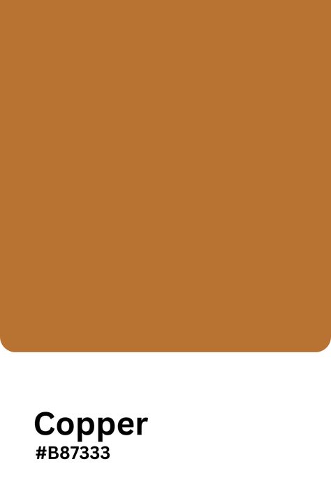 Copper #B87333 Copper Paint Colors, Copper Color Palette, Copper Colour Palette, Season Analysis, Wardrobe Revamp, Copper Paint, Dark Autumn, Dark Copper, Cognac Color