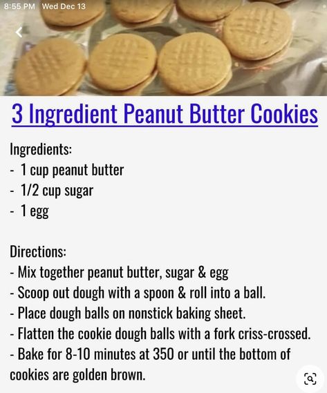 Three Ingredient Cookies, Best No Bake Cookies, Easy No Bake Cookies, Three Ingredient Recipes, Easy Peanut Butter Cookies, Cookie Recipes Homemade, Lost 100 Pounds, Baking Recipes Cookies, Gourmet Popcorn