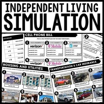 | Life Skills | Budgeting | Math | Game of Life Simulation | Independent Living |In this activity, students will get to jump right into what it's like for them to live on their own. They will get randomly assigned a career and salary, and have a variety of "stations" they rotate through to simulate ... Real Life Games, Life Skills Kids, Consumer Math, Middle School Life, Life Skills Class, Life Skills Curriculum, Life Skills Lessons, Life Skills Classroom, Game Of Life