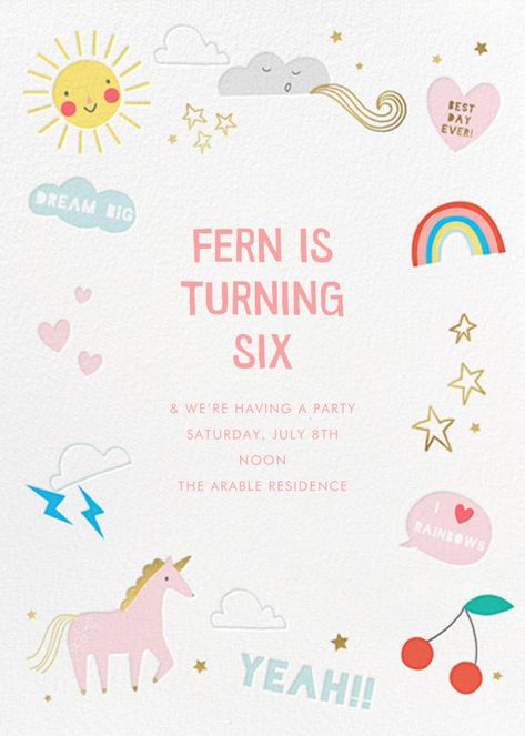 Meri Meri Unicorn Party, Dreamland Party, Meri Meri Unicorn, Online Birthday Invitations, Unicorn Birthday Party Invitation, Belated Birthday Card, Unicorn Birthday Invitations, Unicorn Invitations, Birthday Kids