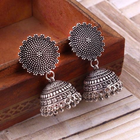 Check out this item in my Etsy shop https://www.etsy.com/listing/976231117/bollywood-oxidized-silver-plated Oxidized Choker, Oxidized Jhumkas, Fancy Jewellery Designs, Designer Handmade Jewellery, Light Weight Jewelry, Jhumki Earrings, Engagement Party Wedding, Amazing Fashion, Indian Earrings