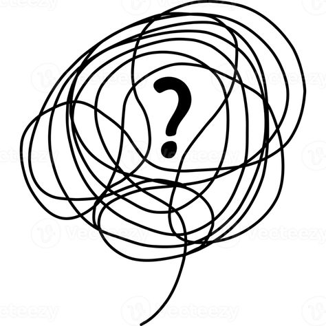 Tangle bubble of confused thoughts with question mark Question Mark Illustration, Confused Thoughts, Question Mark Logo, Question Mark, Free Png, Tangled, Royalty, Royalty Free, Bubbles