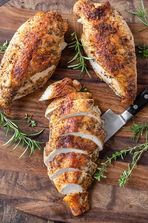 Roasted Chicken Breasts, Turkey Tenderloin Recipes, Oven Roasted Chicken Breast, Split Chicken Breast, Pan Seared Chicken Breast, Turkey Tenderloin, Chicken With Italian Seasoning, Seared Chicken Breast, Rustic Recipes