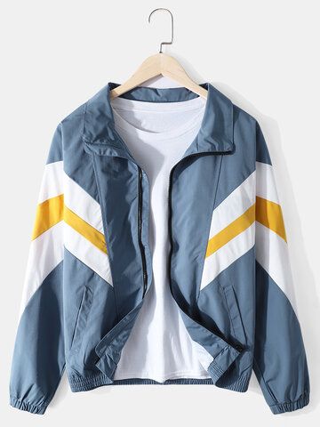 Your friend shared a fashion website for you and give you up to 20% off coupons! Claim it now.【Mens Color Block Patchwork Cotton Zip Front Lapel Collar Relaxed Fit Jackets】 SKU:SKUG03468 https://newchic.app.link/HMiSX9xCqmb Cool Jackets, Workout Jacket, Sleeves Pattern, Lapel Collar, Look Cool, Jacket Style, 25 Years, Look Fashion, Quality Clothing