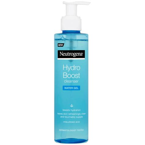 Neutrogena Hydro Boost Water Gel Cleanser 200ml | Free Shipping | Lookfantastic Neutrogena Hydro Boost Water Gel, Hydro Boost Water Gel, Water Gel Moisturizer, Hydro Boost, Neutrogena Hydro Boost, Sodium Lauryl Sulfate, Gel Cleanser, Gel Moisturizer, Dehydrated Skin