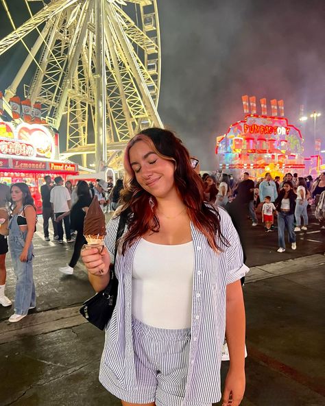 Here for the thrills 🎢🎡🥑🍦🌽 @tchiar I love going to the fair every year! It always gives such peak summer vibes and this year Thomas and I went together 👯 we rode rides, got treats, saw the crafts and had the best time!! #ocfair #summeraesthetic #summeractivities #summeroutfitideas #summeroutfitinspo State Fair Outfit Ideas, Fair Outfit Ideas, Fair Outfit, Fair Outfits, The Crafts, State Fair, Summer Activities, Summer Aesthetic, Summer Vibes