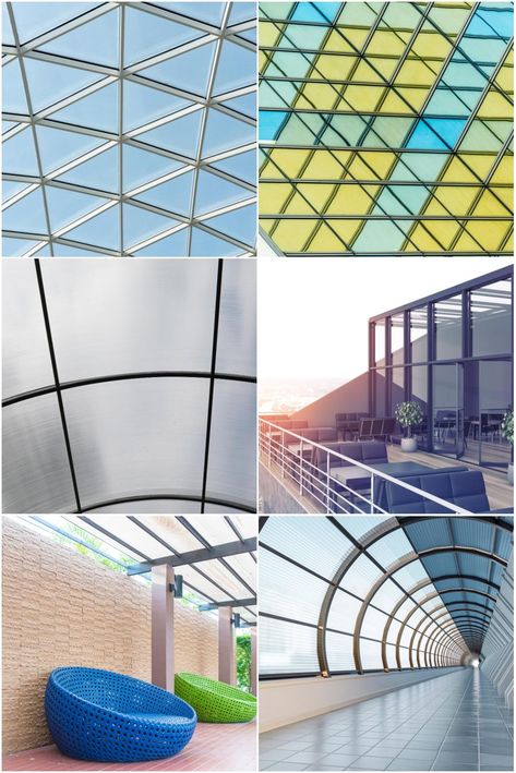 🌟🏡 Discover incredible roof designs that can transform your home's aesthetic! 🏡🌟 https://rooferdigest.com/balcony-polycarbonate-roof-design-ideas/ Balcony Roof Design, Polycarbonate Roof Design, Balcony Roof, Polycarbonate Roof, Roofing Options, Polycarbonate Panels, Triangular Pattern, Balcony Design, Roof Garden