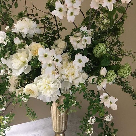 Dogwood Arrangement Centerpieces, Dogwood Flower Bouquet, Dogwood Flower Arrangements, Dogwood Arrangement, Dogwood Bouquet, Veranda Wedding, Tall Vase Arrangements, Hotel Flower Arrangements, Low Country Wedding