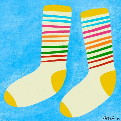 🧦⏰📷🎸🎨🖌️ Week 4: Object Week SOCKS || Day 16 🧦 #illustration #illustragram #illustrator #procreate #sketch #womenartist #animation #animatedillustration #viralpost #artistsoninstagram #cuteillustrations #artistchallenge #drawingchallenge #dailydoodle #digitalart #socks Drawing Challenge, Viral Post, Creative Studio, Illustrator, Doodles, Digital Art, Sketch, Socks, On Instagram