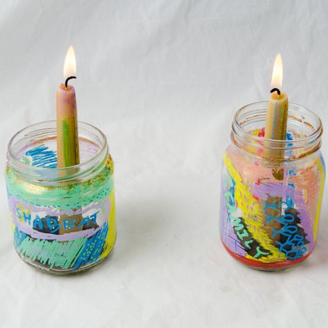 Shabbat Crafts Preschool, Havdalah Crafts, Shabbat Activities, Shabbat Crafts, Biblical Holidays, Jewish Preschool, Passover Crafts, Friendship Circle, Candle Holder Crafts