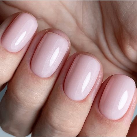 LUXIO by AKZENTZ - INCITE - Nail Mart USA Gel Manicure Short Nail Beds, Pale Pink Gel Nails Short, Pretty Light Pink Nails, Neutral Pink Nail Colors, Light Pink Nails Gel, Gel Pink Nails, Gel Nails Short Natural, Light Pink Shellac Nails, Natural Pink Dip Powder Nails