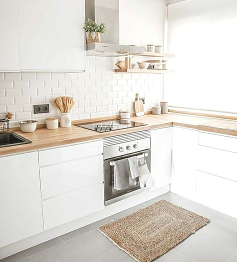 #kitchentips #kitchendiy #kitchenrenovation Modern Scandi Kitchen, Voxtorp Ikea, Scandi Kitchen, Urban Kitchen, Bohemian Kitchen, Modern Kitchen Interiors, Kitchen Design Modern White, Contemporary Kitchen Design, Ikea Kitchen