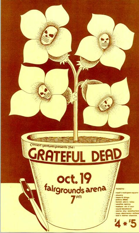 Grateful Dead Concert, Grateful Dead Poster, Concert Poster Art, Hippie Posters, The Grateful Dead, Mother Art, Dead And Company, Lynyrd Skynyrd, Jerry Garcia