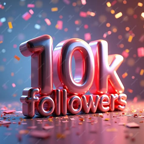 Followers 10000 thanks banner First 10K follower congratulation card celebration | Premium AI-generated image Instagram 100k Followers Aesthetic, 10k Vision Board, 10 K Followers, Instagram 10k, Dream Life Board, 10000 Followers, Congratulation Card, Board Themes, Year Vision Board