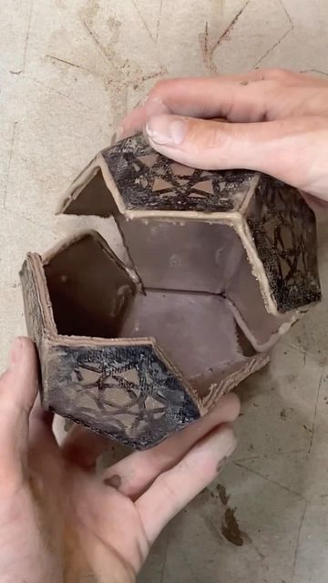 Dodecahedron Template, Clay Classes, M Learning, Ceramic Pottery, The Process, Decorative Boxes, Sculpture, Ceramics, Building