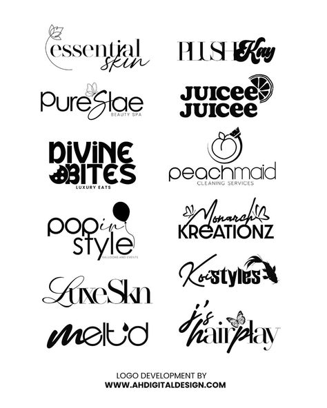 Take a look at our recent logos we’ve created for our clients 😍 Recently I’ve noticed an uproar about the “metallic” logos. I always provide my clients with multiple files which include but are not limited to metallic, gradient, solid color, and black and white files per request. We take our clients branding very seriously and understand the importance of logos that convert. As brand specialists we understand at times our clients love having fun and bright logos for social media purposes a... Graphic Design Logo Ideas Creative Brand Identity, Popular Company Logos, Logo For Event Company, Perfume Brand Logo Ideas, Event Planning Business Logo Branding, Business Logo Fonts, Developer Logo, Graphic Design Business, Event Logo