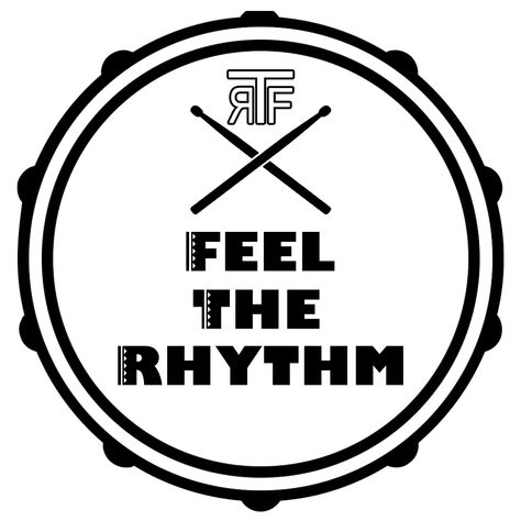 Rhythm Logo, Drum Logo, Drumline Shirts, Logo For School, Drummer Art, Music Themed Bedroom, Drum Tattoo, Drums Logo, Feel The Rhythm