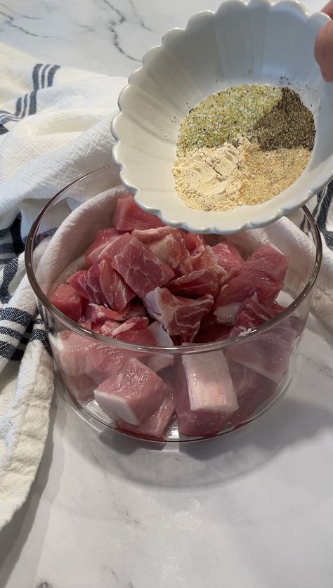 Garlic Parmesan Pork Bites-2 Pork Chop Bites, Pork Bites, Parmesan Pork Chops, Olive Oil Butter, Marinated Pork, Pork Chop, Oven Cooking, Garlic Parmesan, 30 Minute Meals