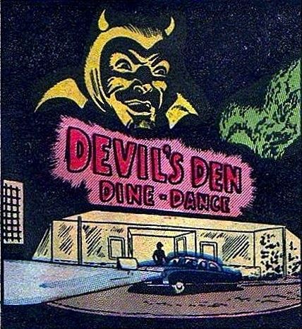 Devils Den pulp horror Comic Pop Art, Pop Art Vintage, Arte Punk, Retro Kunst, 8bit Art, Comic Book Panels, Retro Horror, Pulp Art, Retro Comic