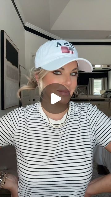 Stephanie Leigh Schlund on Instagram: "🌞✨ Keep it cool and stylish this summer with my go-to baseball hat updo! 🧢  Perfect for those hot days when you still want to look fab in a flash.  Watch how easy it is to achieve this look! 😎👌  Follow me here and on LTK for all my fashion and beauty tips! 💖✨   #SummerStyle #HairHacks #BaseballHatUpdo #QuickAndEasy #FashionInspo #BeautyTips #LTKBeauty #hairtutorial #SummerVibes #hathairstyle" Ways To Wear A Hat Baseball Caps, Baseball Hat Hairstyles Short Shoulder Length, How To Style A Cap, Updos With Hats, Updo With Hat, How To Style Hair In A Baseball Hat, Hairstyles In A Hat, Hairstyles With Visors For Work, Baseball Hat Hair