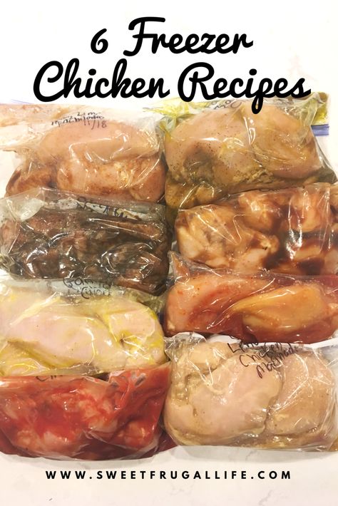 Prep Ahead Chicken Dinners, Make Ahead Dinners Chicken, Broke Meals, Freeze Chicken, Chicken Freezer Meals, Freezer Dinners, Freezer Food, Budget Freezer Meals, Freezer Friendly Meals