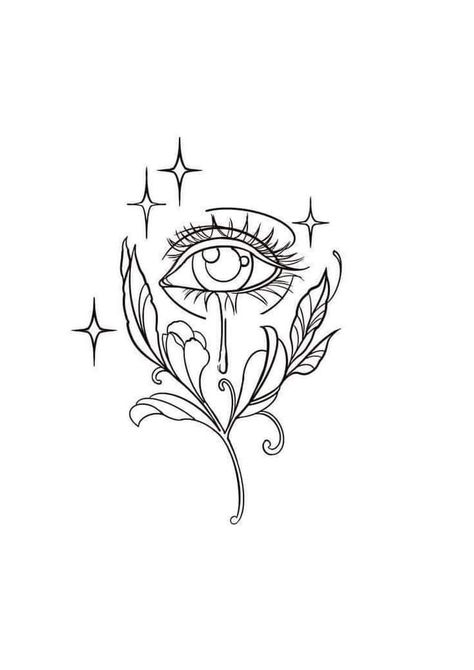 Creative Tattoo Sketches, Mystic Eye Tattoo, Abstract Traditional Tattoo, Witchy Tattoo Stencils, Tattoo Portfolio Cover Page, Tattoo Portfolio Ideas Drawings, Paradoxical Tattoo, Tattoo Ideas Stencil Free Printable, Easy Tattoo Stencil Outline