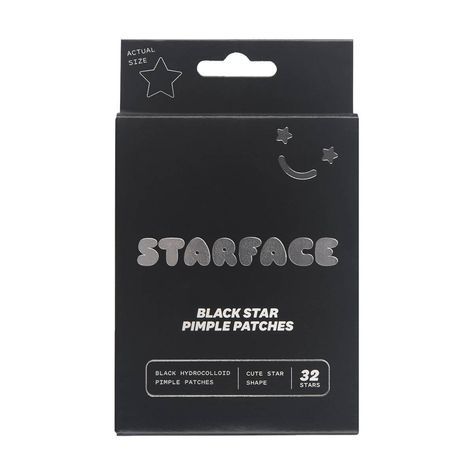 Starface Black Star Pimple Patches - 32ct Star Pimple Patches, Girl Products, Pimple Patches, Pimples Overnight, Pimples On Face, Sephora Skin Care, Boo Basket, How To Get Rid Of Pimples, Pretty Skin