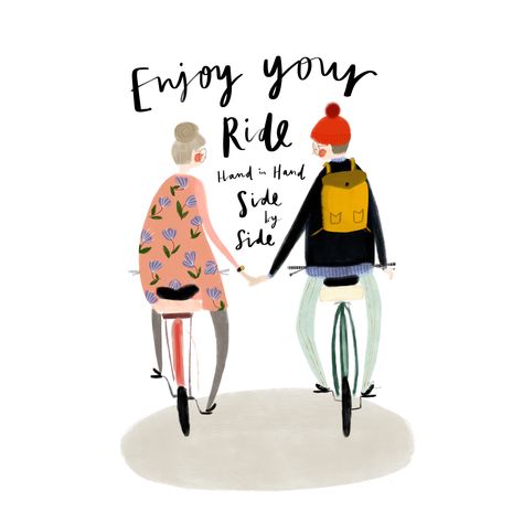 Bicycle couple Illustration for a new card design coming soon by Katy Pillinger Designs ©️2018 available on Etsy or www.katypillinger.com Bicycle Couple, Bicycle Illustration, Riding Bikes, Bike Illustration, Project Plan, Bike Racks, 카드 디자인, Bicycle Art, Couple Illustration