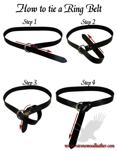 How To Tie A Ring Belt, Ren Faire Tips, Ring Belt Outfit, Simple Ren Faire Outfit, Renassiance Fair Outfits, How To Tie A Belt, Belt Inspiration, Viking Accessories, How To Wear Belts