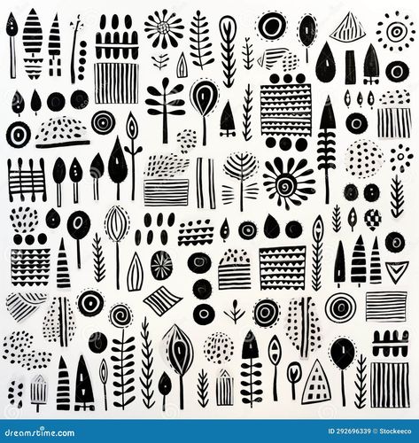 Abstract Folk Art: Simple Doodles on White Paper Stock Illustration - Illustration of lines, midcentury: 292696339 Paper Illustration, Primitive Folk Art, Art Simple, Simple Doodles, Editorial Illustration, White Paper, Paper Stock, Folk Art, Stock Illustration