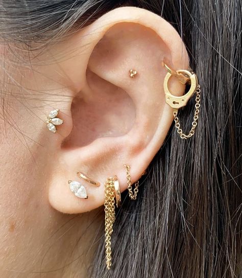 Maria Tash, Ear Style, Ear Jewelry, Helix, Piercing Jewelry, Tattoos And Piercings, Jewelry Care, Ear Piercings, Beautiful Jewelry